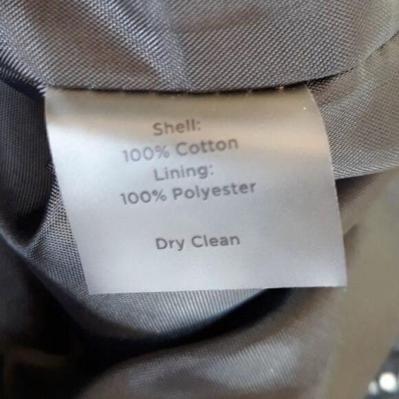 Talbots Blazer Cotton Collarless Scoop Neck Polka Dot Textured Black White 6 - Picture 11 of 12